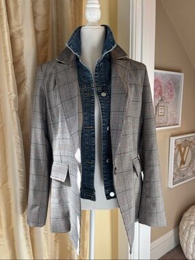 Blue Revival Blazer Jacket - Layered Denim Look